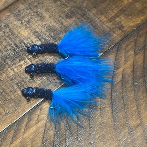 3 Pack of 1/16oz Blue Magic Panfish/Crappie/Bass Jigs