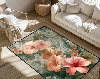 Gärtner Geschenk Teppich, Pflanzenliebhaber Dekor Teppich, Natur Liebhaber Bodenmatte, Strand Haus Dekor Teppich, Housewarming Geschenk für Mama Bereich Teppich, Sommer Teppich