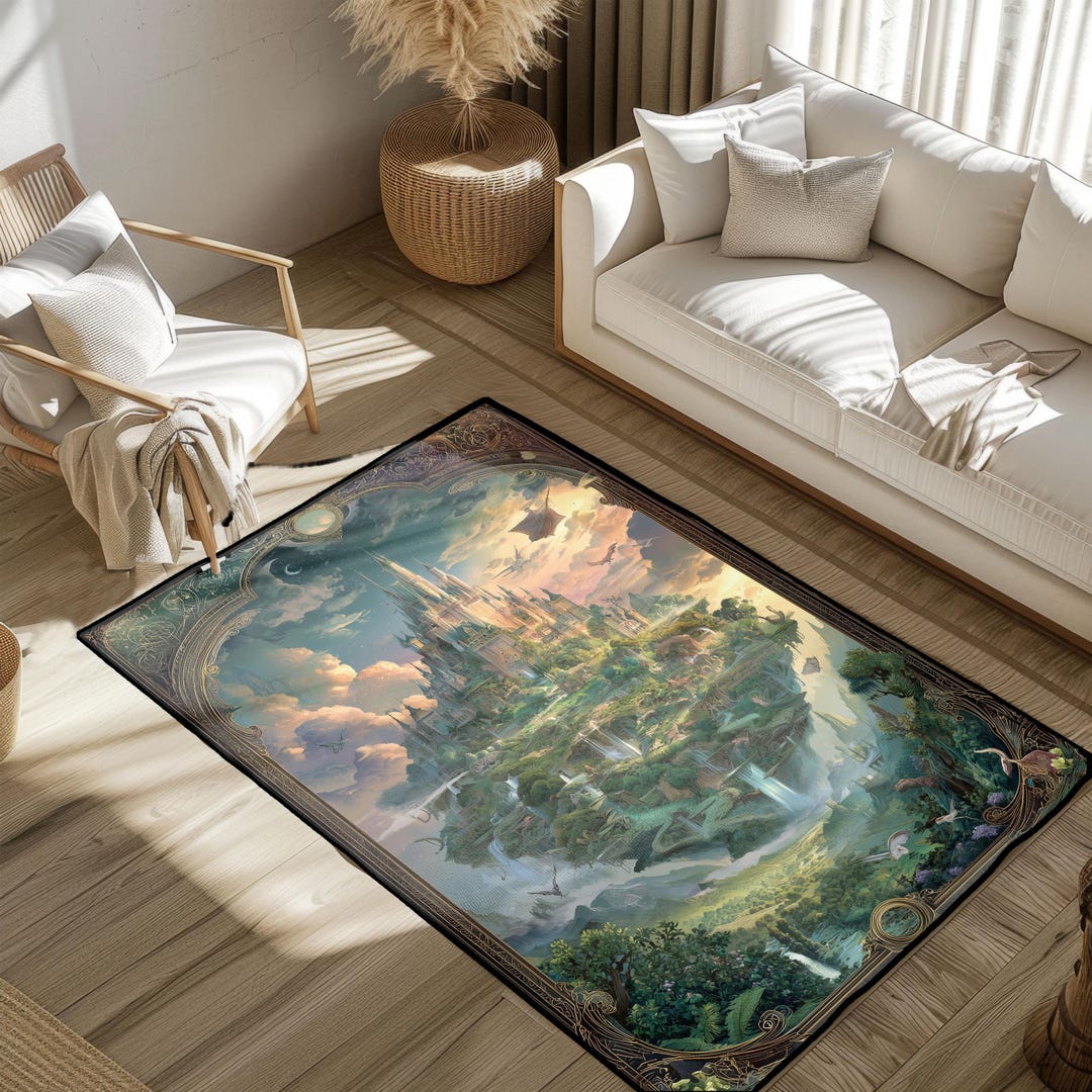 Rpg Rug Fantasy Lover Gift Rug, Gamer Hobby Area Rug, D&D Player Gift Carpet ...