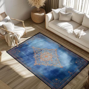 Elegant Vintage Inspired Rug, Decorative Rug, Home Decor Rug, Living Room Rug, Bohemian Rug, Artistic Rug, Earth Tone Rug