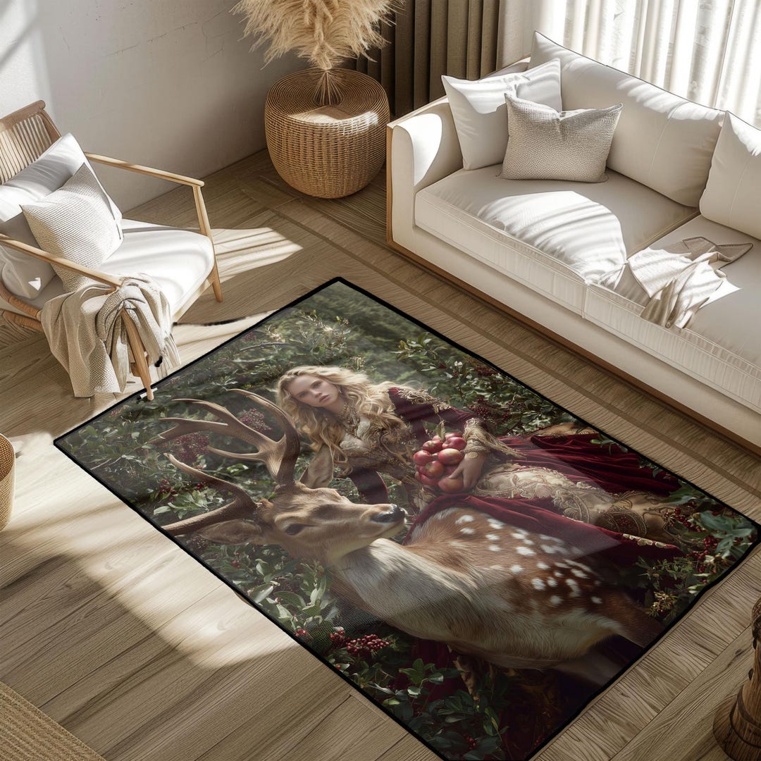 Fairy Tale Art Rug, for Fantasy Lover Friend Area Rug, Ethereal Nature ...