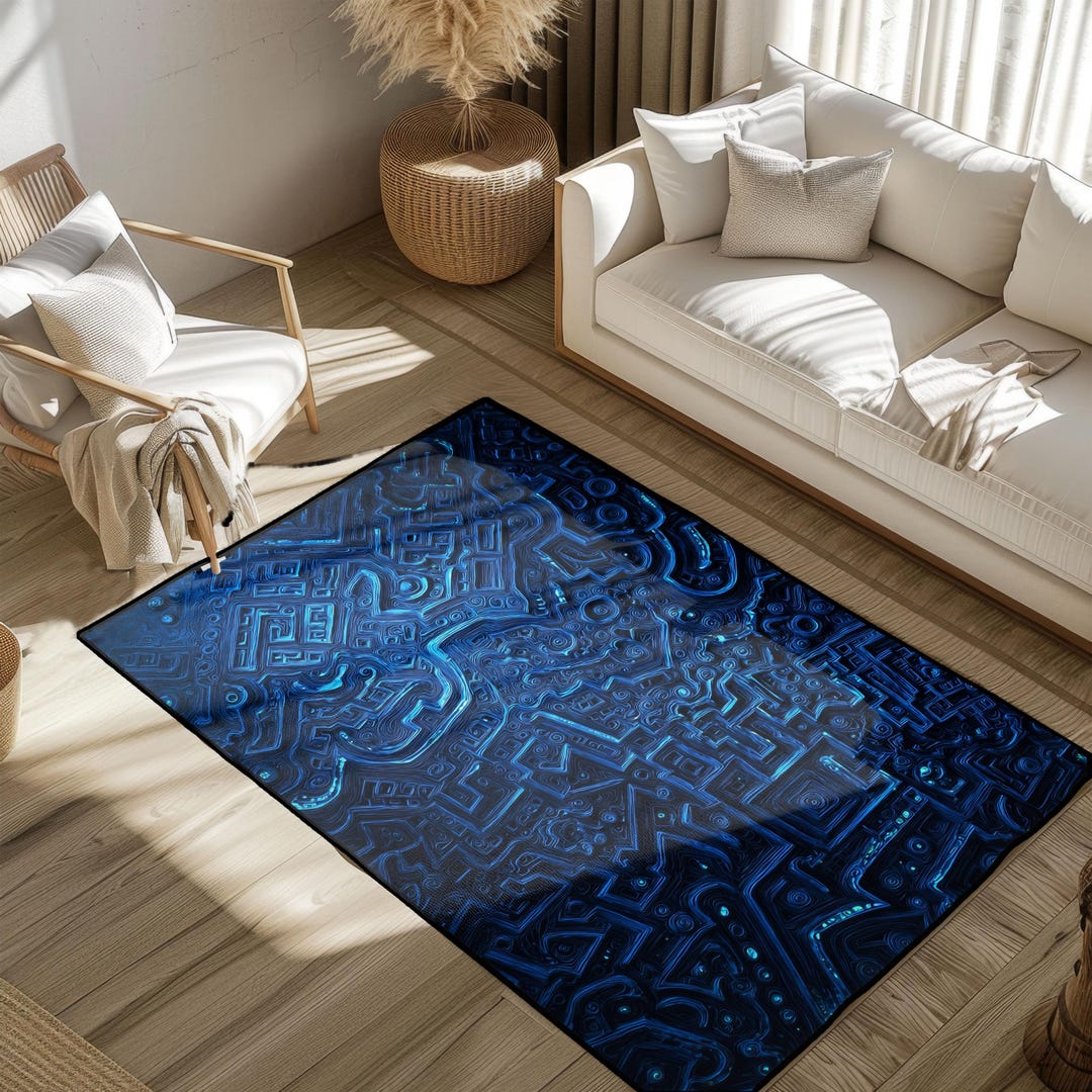 Jigsaw Abstract Block Pattern Rug Modern Abstract Labyrinth Decor Rug, Artistic Geometric Pattern Rug ...