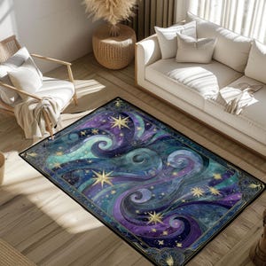 Kindred Spirits Rug, Sapphic Lesbian Couple Area Rug, Wlw