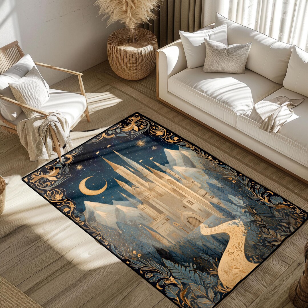 Fantasy Castle Rug, Castle Floor Rug, Magical Castle Rug, Fairy Tale ...
