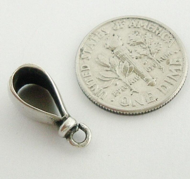 Victorian Locket Bail Loop ,sterling Silver Antiqued Bale Easy to Fit ...