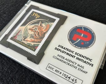Pawsmonaut Space Cat Art Stamp