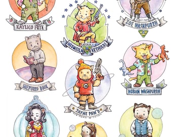 Nine Lives of the Serenkitty print