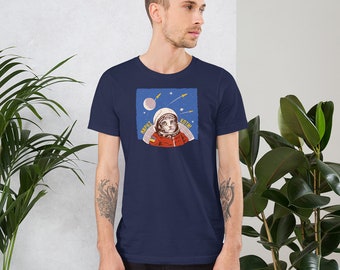 Ukrainian Space Cat Short-sleeve unisex t-shirt