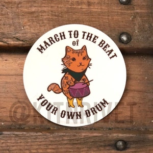 Cat with Drum sticker