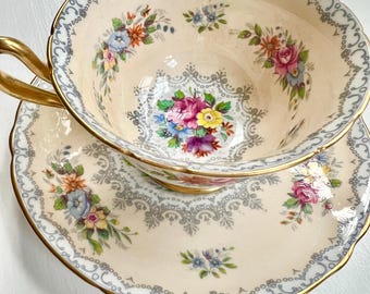Vintage Shelley England Fine Bone China Teacup & Saucer – Crochet Pattern