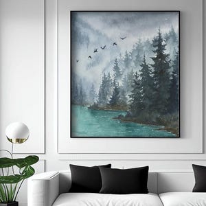 Una curva tranquilla / Paesaggio montano ad acquerello / Montagne nebbiose e pini / Dipinto naturalistico tranquillo / Uccelli sull'acqua / La serie di cartoline