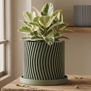 Arc -Modern Indoor Potable Planter – 3D Printed Scandi Home Decor, Waterproof Planter