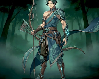 Ilustración personalizada de personajes de videojuegos, retrato de fantasía a medida para jugadores, encargo de arte para juegos de rol de mesa y videojuegos, descarga digital.