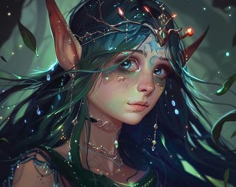 Lámina de arte fantástico, personaje de videojuego, ilustración personalizada para jugadores, retrato de rol fantástico personalizado, encargo de arte de personaje personalizado.