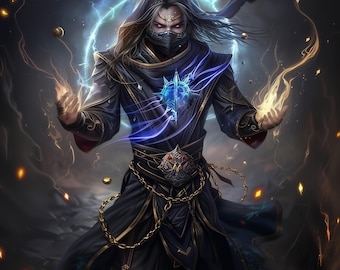 Retrato por encargo para D&D, ilustración digital para jugadores, diseño de personajes de juegos de rol, personaje original personalizado, arte de personaje de mago de fantasía personalizado