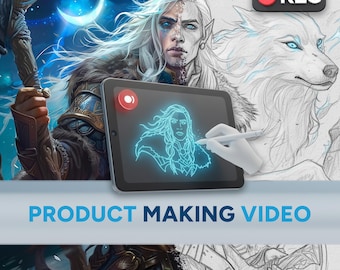 Complemento único, observa cómo tu personaje cobra vida, avatar de D&D, proceso de creación de personajes personalizados para juegos de rol en vídeo, vídeo de arte dibujado a mano