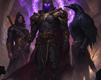 Retrato personalizado para juegos de rol de fantasía, arte para el grupo de Tres Guerreros, ilustración de bosque místico, personaje original de fantasía para pareja personalizado, comisión de personaje para D&D