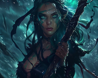 Ilustración personalizada de personaje, retrato personalizado para juegos de rol de fantasía, ilustración personalizada para jugadores, lámina artística de fantasía, personaje de videojuego