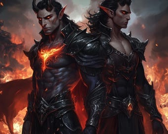 Encargo de arte gótico fantástico, retrato personalizado de pareja de vampiros, personaje gótico fantástico, ilustración personalizada para jugadores, personaje de videojuego