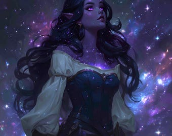 Retrato de RPG de fantasía con arte personalizado, encargo de arte de personajes personalizados, ilustración personalizada para jugadores, impresión de arte de fantasía, personaje de juego