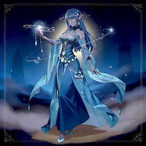 Commissie RPG-personageontwerp, custom fantasy-tekening, personagecreatie game-animestijl, portret OC-fanart, digitale D&D-kunst