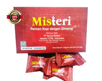 Mister Candy Coffee Ginseng , Bold Men’s Energy Candy , Adult Hard Candy Gift 30 pcs