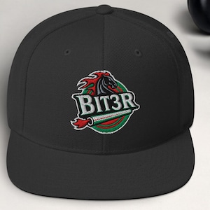 Bit3R Vintage Detroit Snapback Hat – 90s Retro Logo, Limited Edition Embroidered Cap