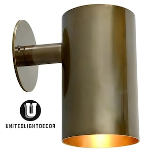 Handmade Stilnovo Style Brass Tube Wall Sconce Light Beside Wall Sconce