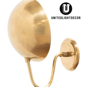 Aldorno Brass Wall Sconce | Vintage Mid-Century Modern Italian Light | Solid Brass Lamp | Elegant Retro Wall Fixture