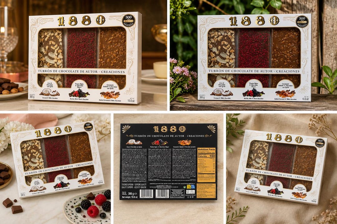 Turron Box Gourmet Chocolate Turrón Gift Box – Artisan Spanish Chocolate Selection ...
