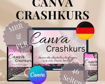 Canva Crash Course for Beginners with PLR/ Design for Social Media/ Canva Free & Pro Version/ Digital Products