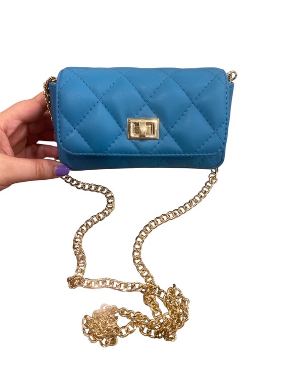 Small Shoulder Bag, Made in Italy, in Real Leather, With Gold 