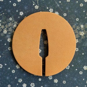 Handgjorda läder Koiguchi Kun: Katana Scabbard Collar Protector