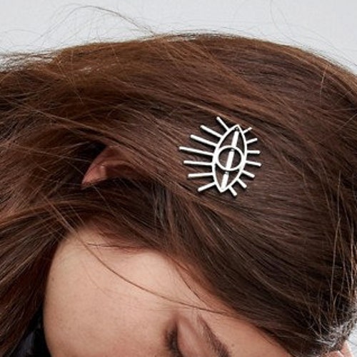 Eye Statement Hair Clip Eye Shaped Hair Slide Evil Eye Hair Etsy