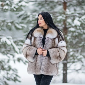 Fox Fur Leather Jacket , Luxury Fox Fur Jacket ,Women Fur Leather Jacket , Handmade Fur Leather Jacket , Genuine Fur Women  Leather Jacket