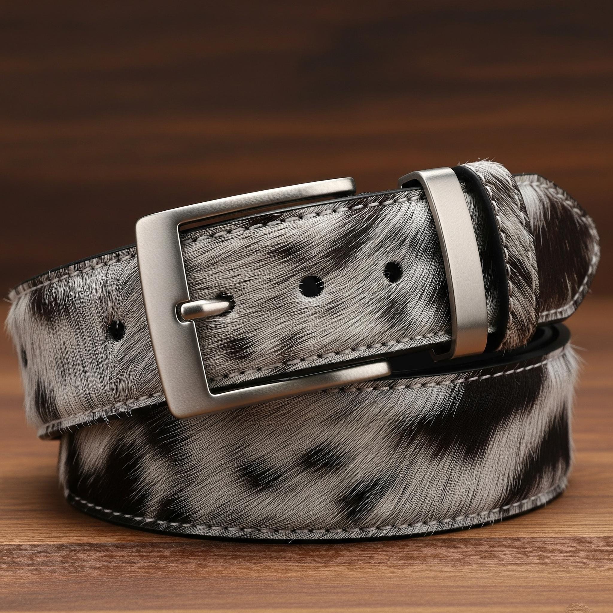 5722 Women\'s Style Fashion Leather Belt With Metal Buckle, Haircalf Women\ main image 2