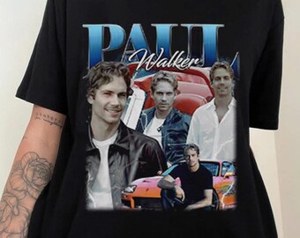 Camiseta de Paul Walker: Rápidos y Furiosos, Dominic Toretto, Auto de Carreras, Vin Diesel, Regalo para Mujer y Hombre, Camiseta Unisex