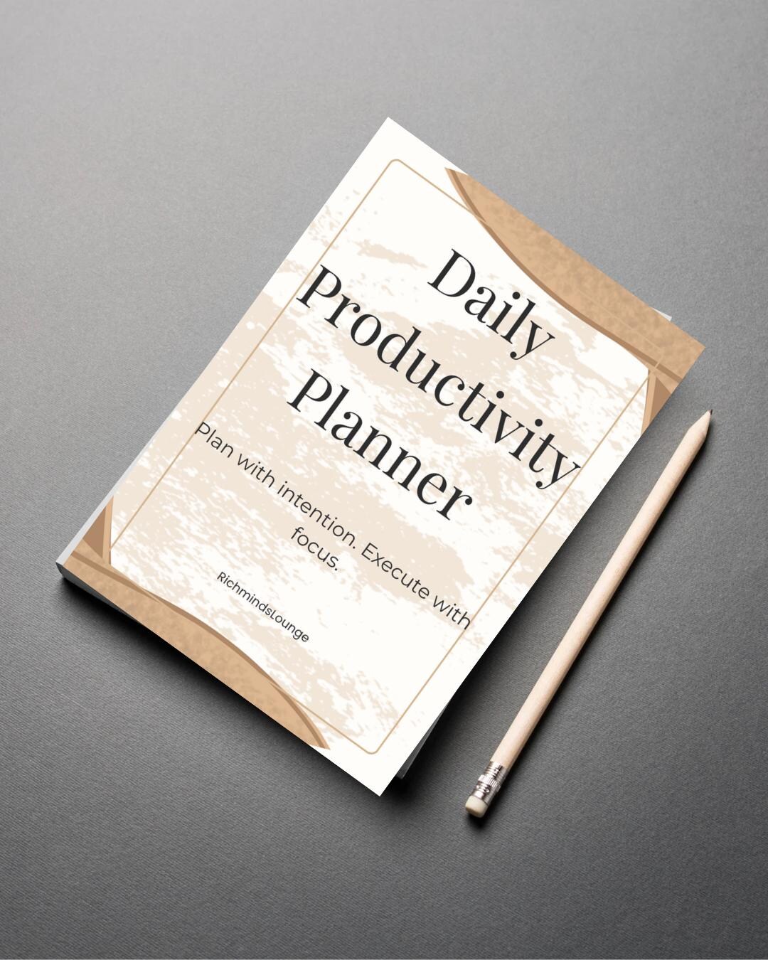 Daily Productivity Planner | Printable Digital Planner for Focus & Time ...
