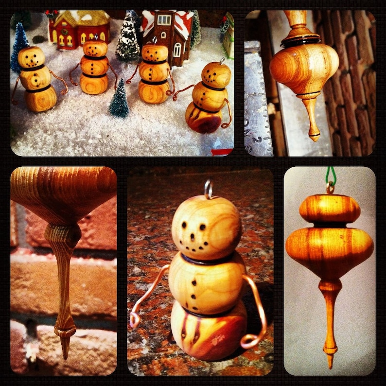 Hand Turned Wooden Christmas Tree Ornaments Etsy