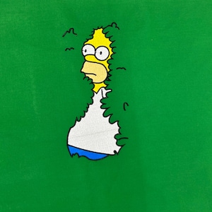 Homer Simpson Bush Meme Embroidery Design – DST File for Instant Download