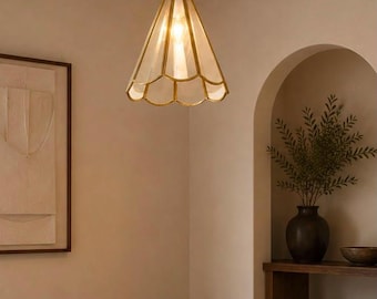 Green Perforated Metal Pendant Light | Industrial Dome Ceiling Lamp