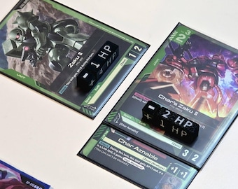 Gundam TCG - 6 Rotating Hit Point Counters - Postive/Negative