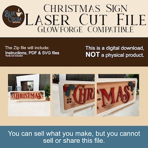 Christmas Sign SVG File | Holiday Decor | Digital File