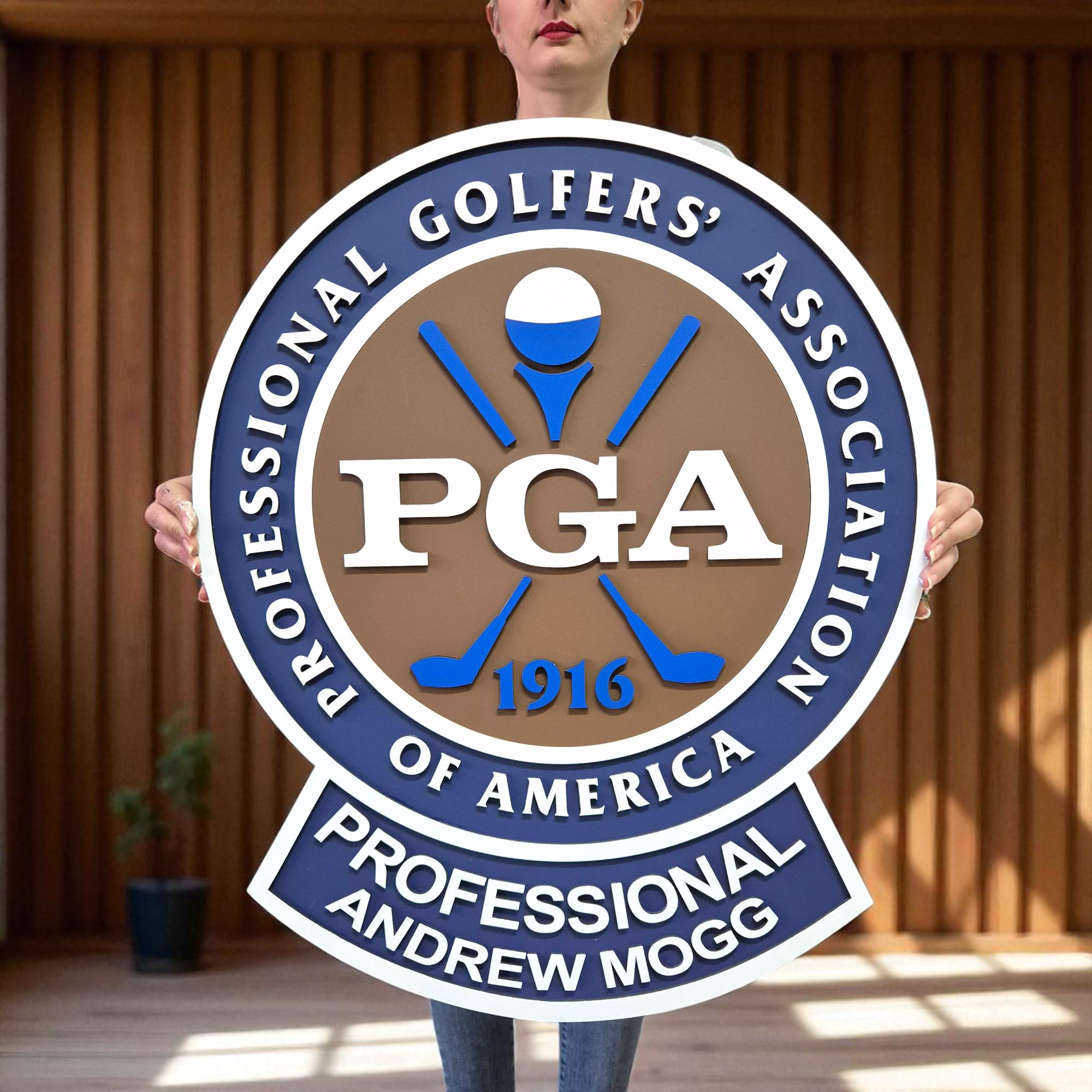 PGA TOUR ゴルフサイン 看板　おしゃれ Golf Pin Flag Framing Custom Frame PGA Tour Get Your Signed