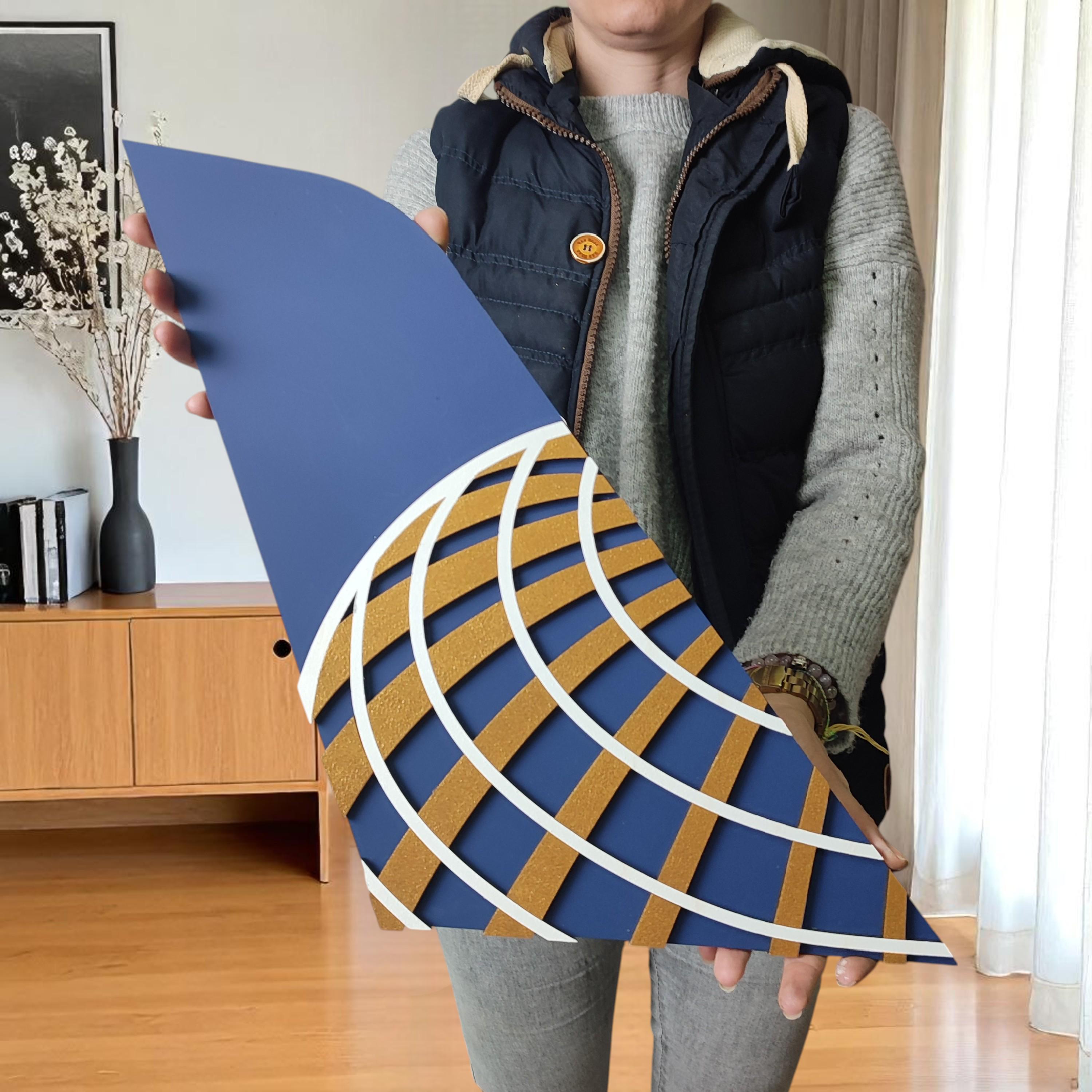 Handmade United Airlines Tail Art: Vintage Aviation Decor