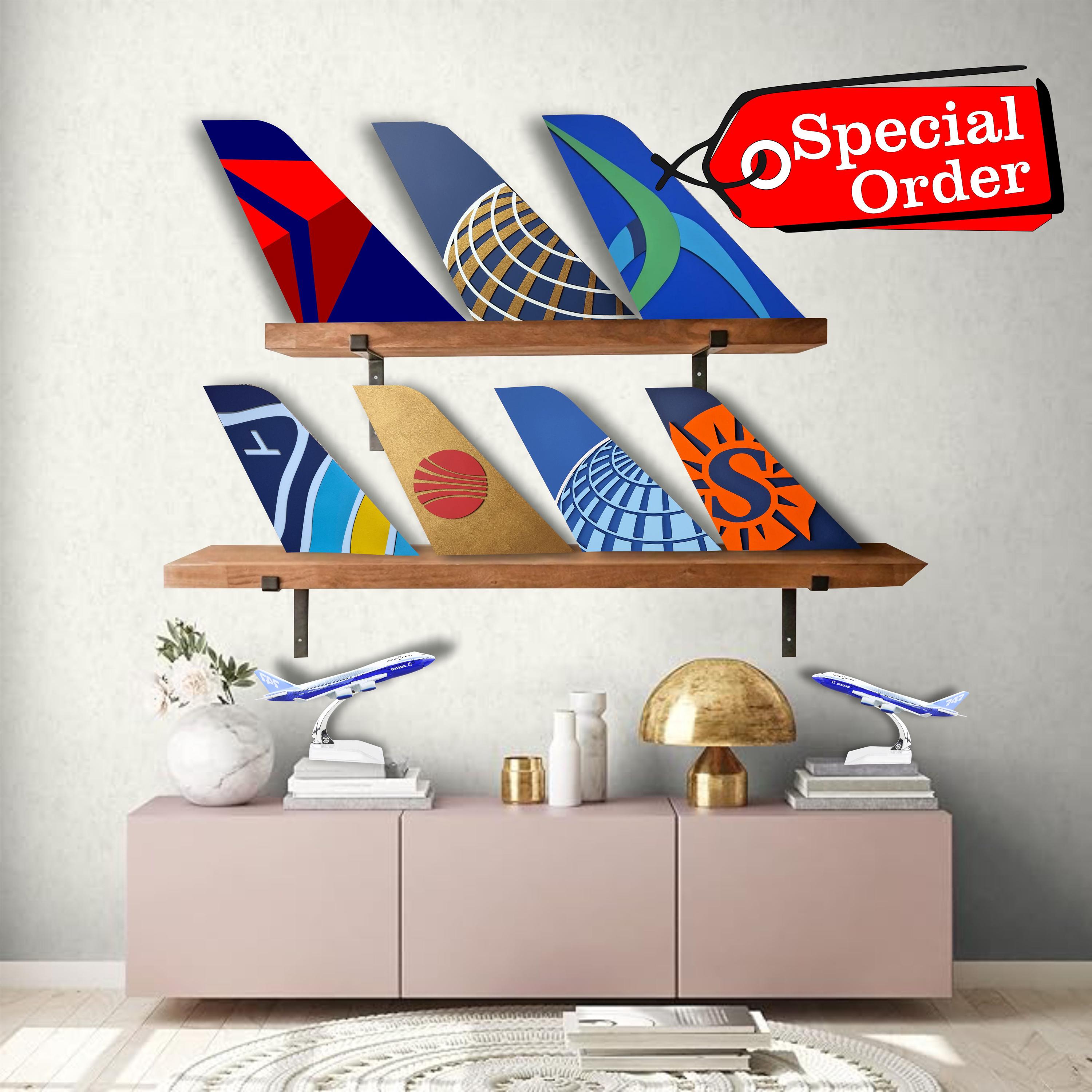 Custom Airplane Wing Wall Art: Personalized Aviation Decor
