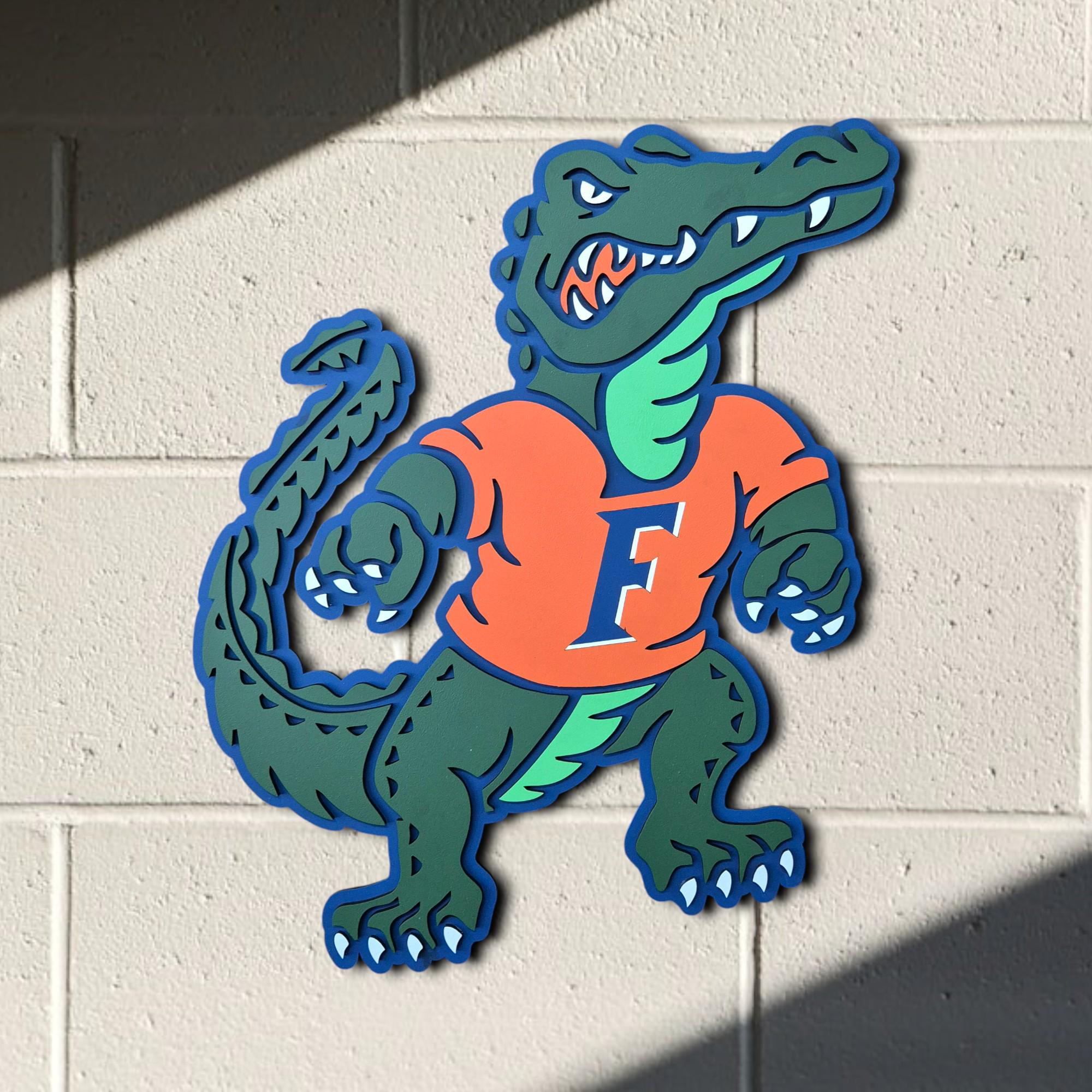 Florida Gators Wood Sign: Hand-Painted NCAA Team Logo Wall Art