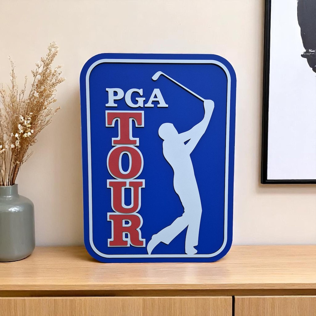 PGA TOUR ゴルフサイン 看板　おしゃれ PGA Tour Golf Logo Wood Sign: Vintage Sports Wall Art - Etsy