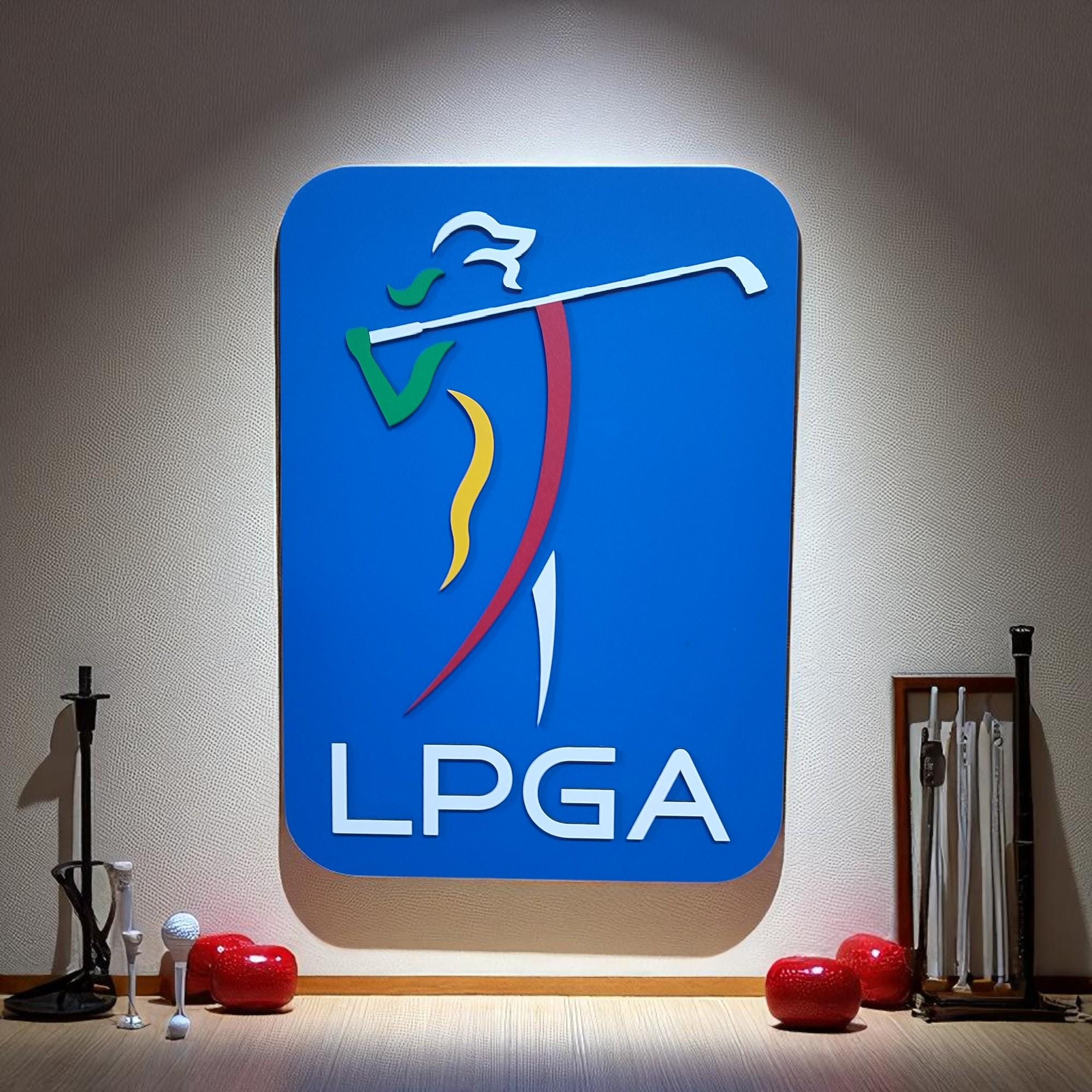 Handmade LPGA Wooden Golf Sign: Women's Golf Decor