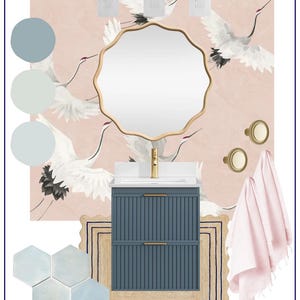 Tablero de estado de ánimo del baño / Diseño de interiores